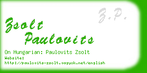 zsolt paulovits business card
